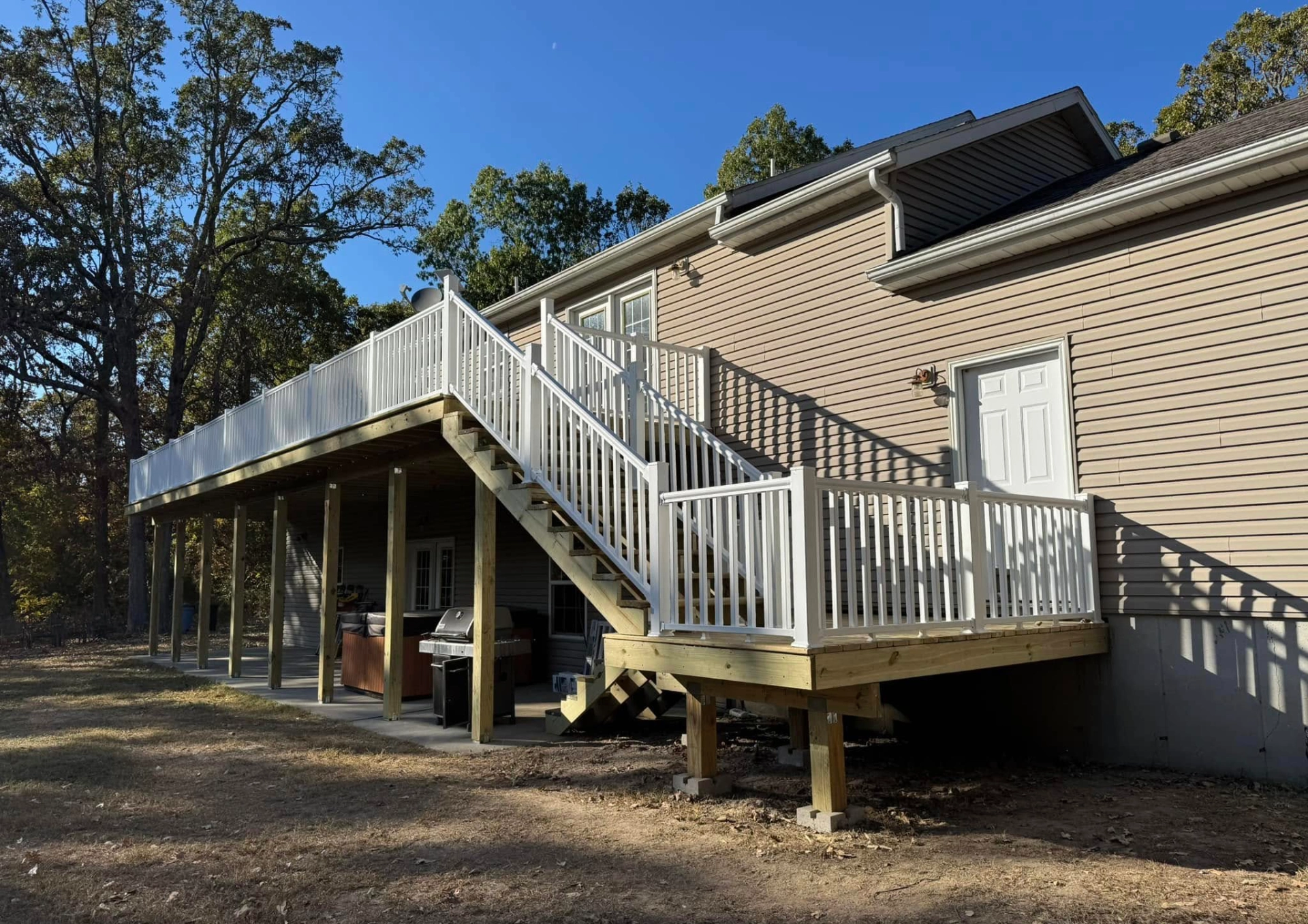 Building wooden stairs